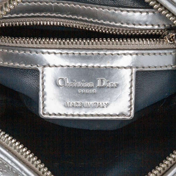 Medium Metallic Patent Microcannage Lady Dior