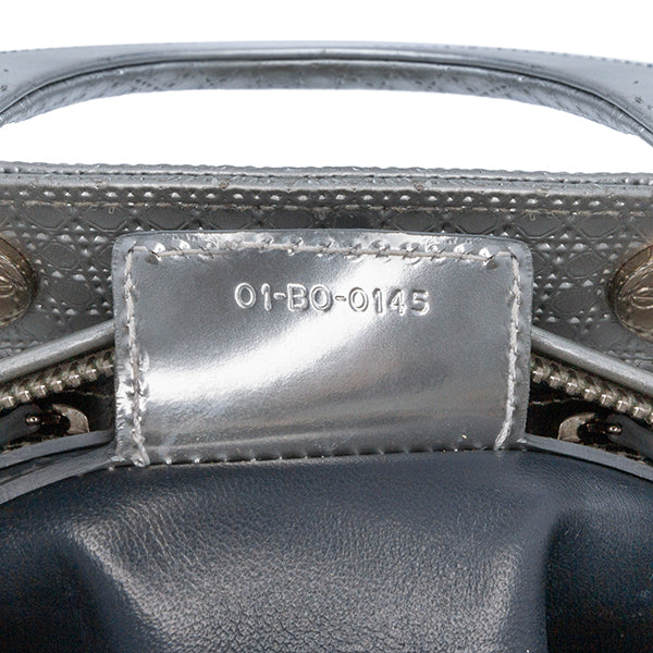 Medium Metallic Patent Microcannage Lady Dior