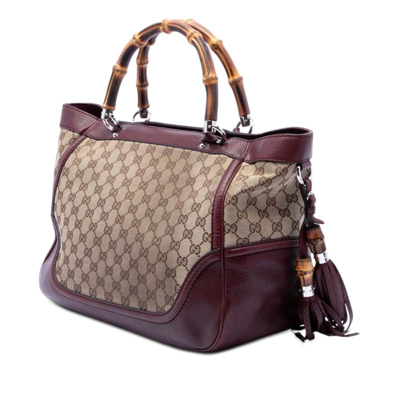 Medium GG Canvas New Bamboo Tassel Tote