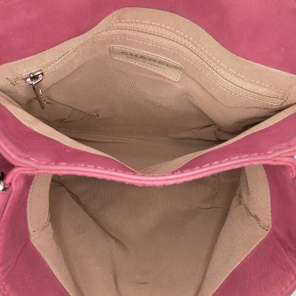 Mini Quilted Nubuck Trianon Messenger Flap