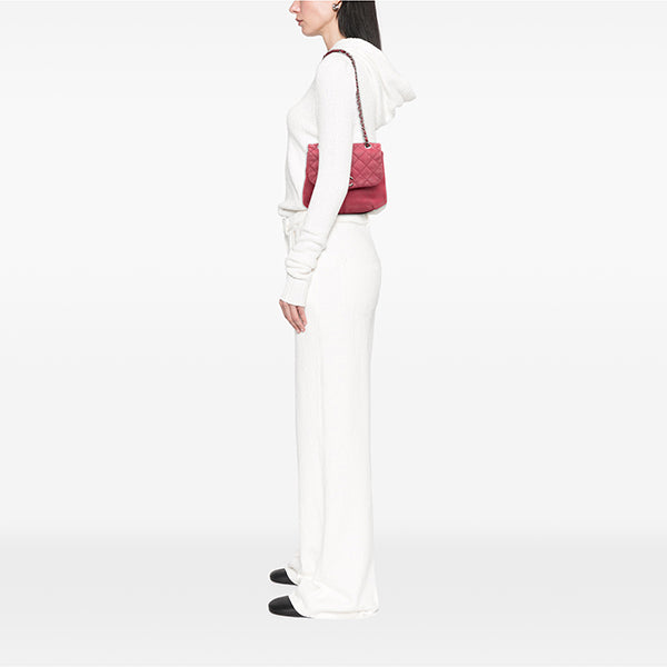 Mini Quilted Nubuck Trianon Messenger Flap