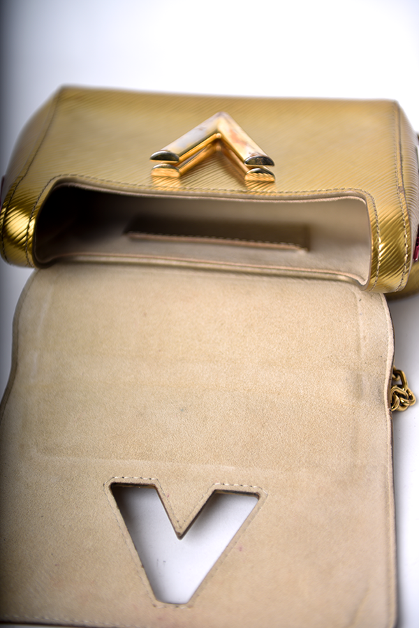 Epi Leather Love Lock Twist Shoulder Bag