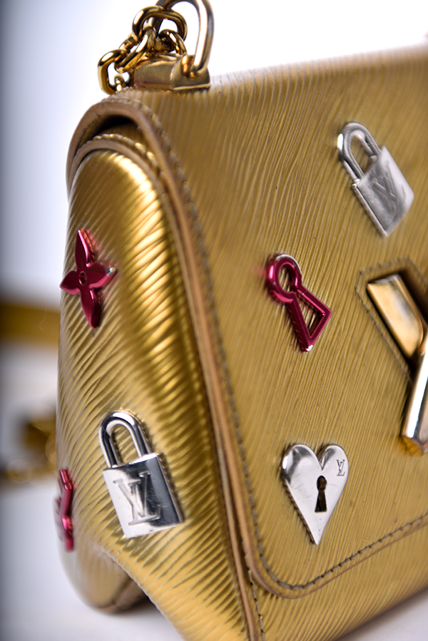 Epi Leather Love Lock Twist Shoulder Bag