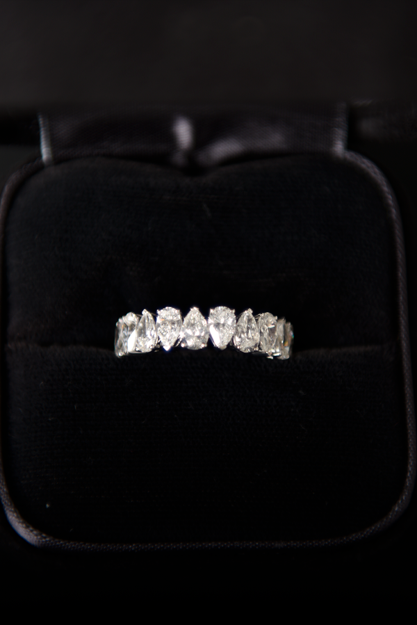 Pear Eternity Ring (5.23 CTW )