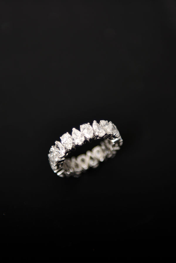 Pear Eternity Ring (5.23 CTW )
