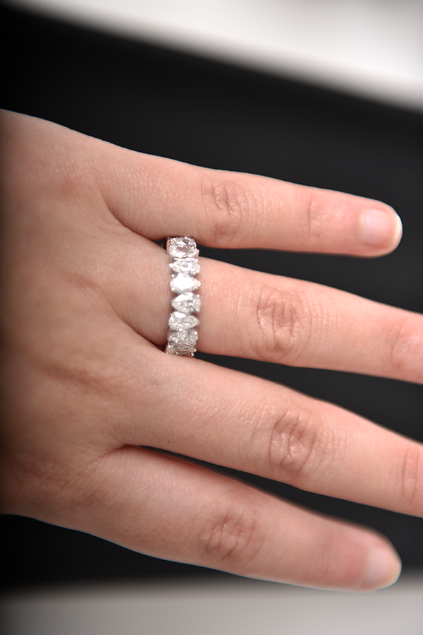 Pear Eternity Ring (5.23 CTW )