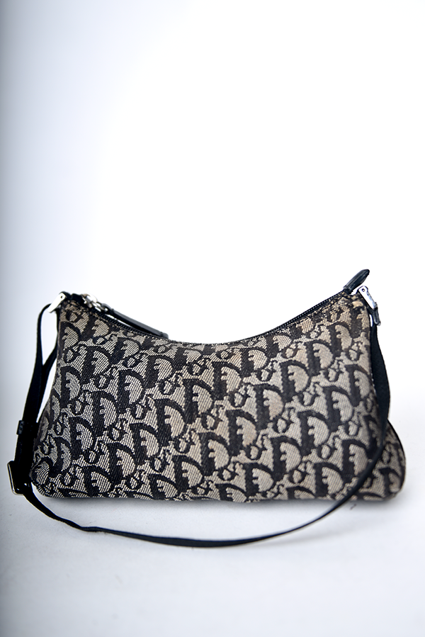 Oblique Logo Canvas Shoulder Bag