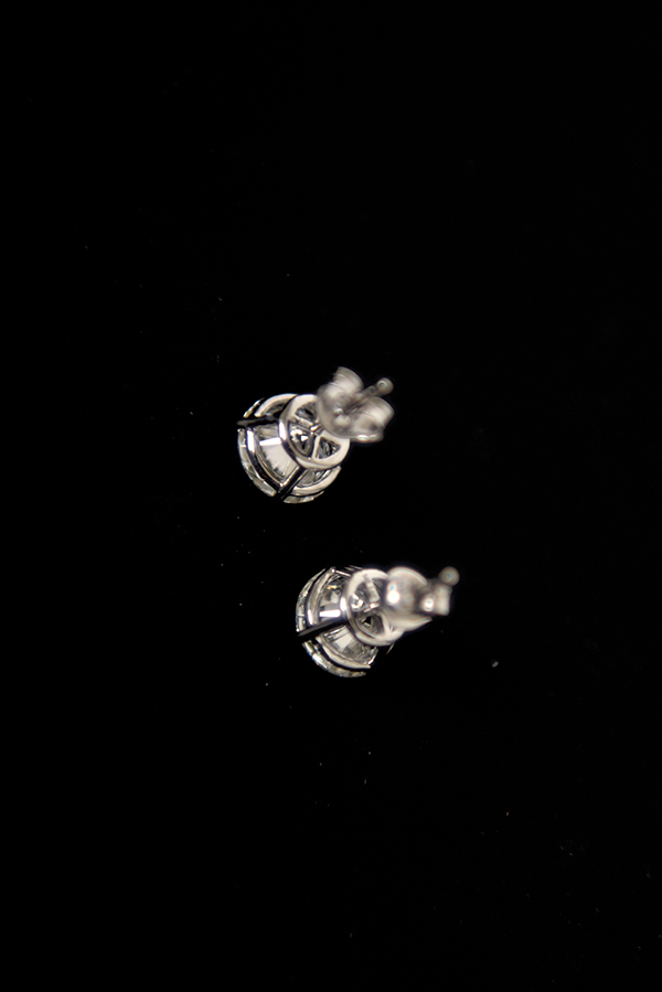 Round Diamond Solitaire Stud Earrings (6.02 CTW)