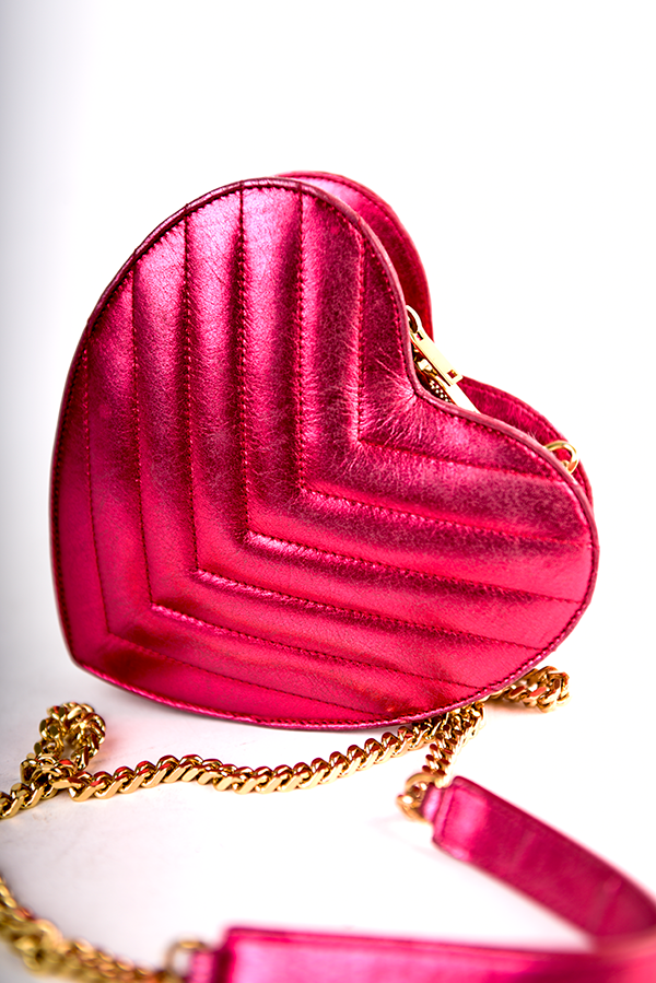 Chevron Monogram Love Heart Bag