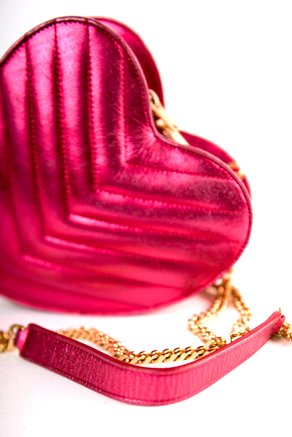 Chevron Monogram Love Heart Bag
