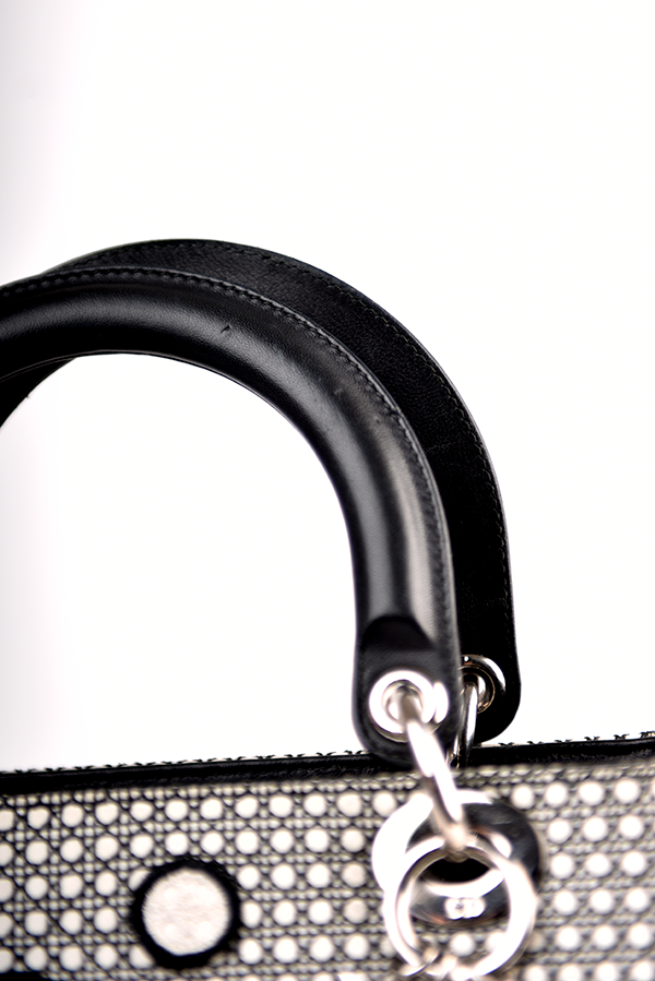 Micro-Cannage Smooth Calfskin Medium Lucky Badges Lady Dior