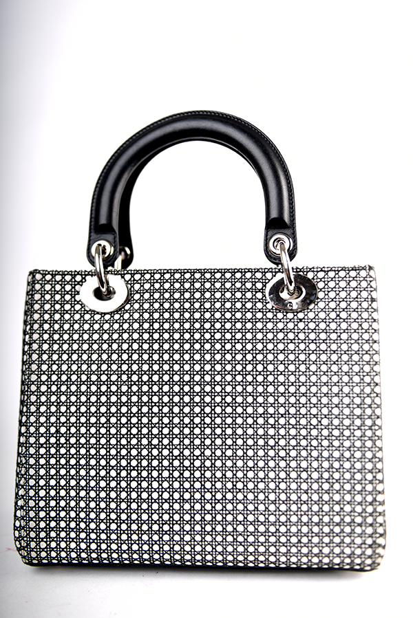 Micro-Cannage Smooth Calfskin Medium Lucky Badges Lady Dior