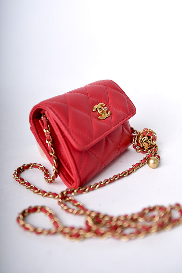 Mini Pearl Crush Wallet On Chain
