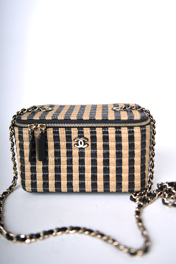 Raffia Vanity Bag