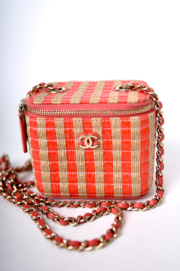 Raffia Vanity Bag
