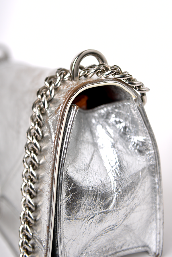 Diorama Clasp Flap Bag Crinkled Lambskin Small