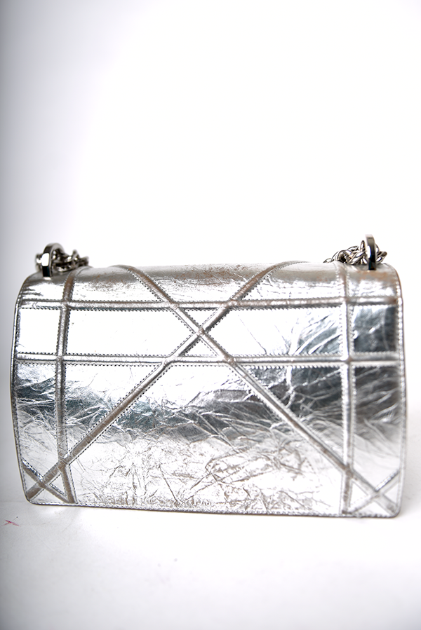 Diorama Clasp Flap Bag Crinkled Lambskin Small