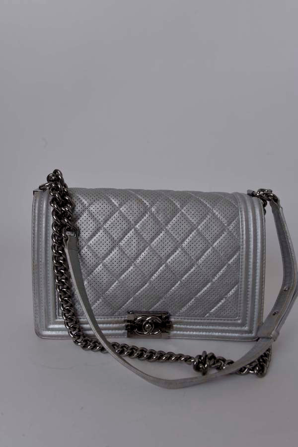Perforated Boy Bag on Chain