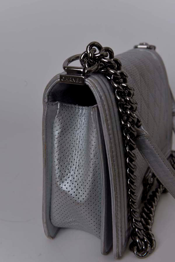 Perforated Boy Bag on Chain