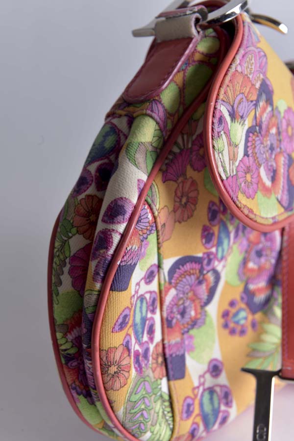 Vintage Floral Saddle Bag
