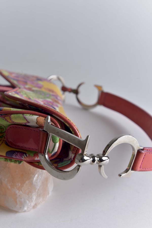 Vintage Floral Saddle Bag