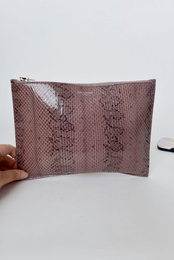 Snakeskin Cassandre Pouch