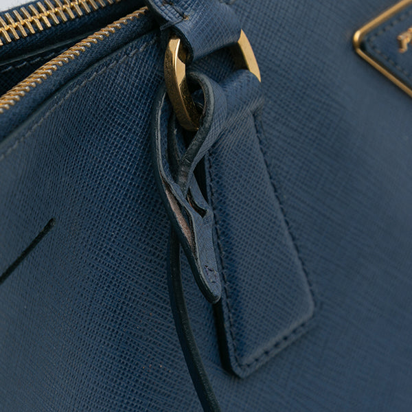 Extra Large Saffiano Lux Galleria Double Zip Tote