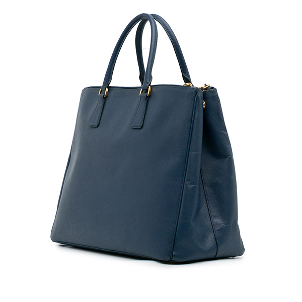 Extra Large Saffiano Lux Galleria Double Zip Tote