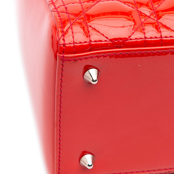 Medium Patent Cannage Lady Dior