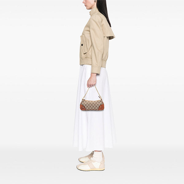 GG Canvas Nailhead Shoulder Bag