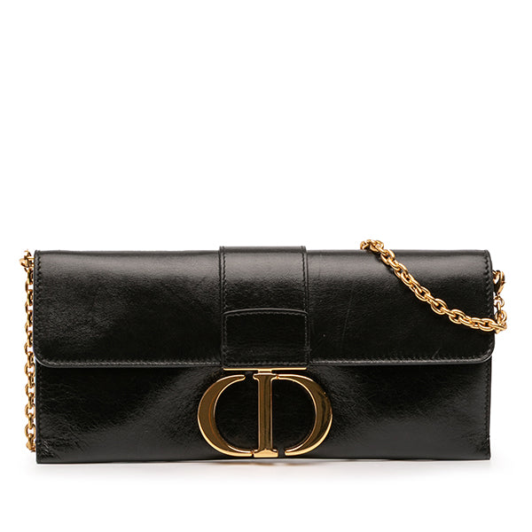 Leather Montaigne 30 Clutch with Chain