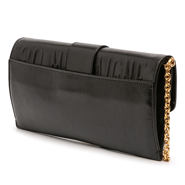 Leather Montaigne 30 Clutch with Chain
