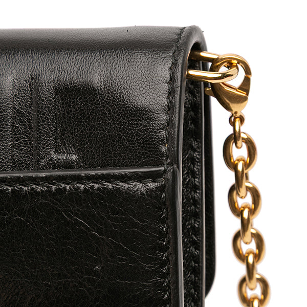 Leather Montaigne 30 Clutch with Chain