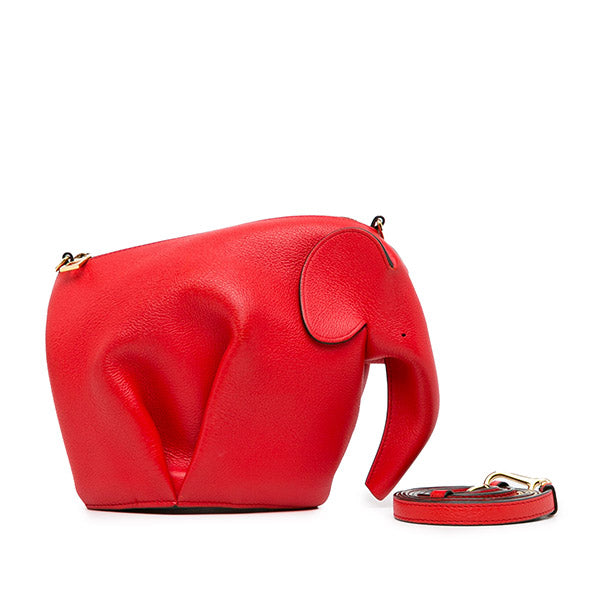 Mini Leather Elephant Crossbody