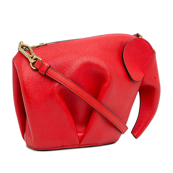 Mini Leather Elephant Crossbody