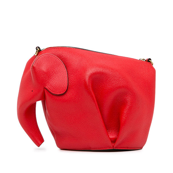 Mini Leather Elephant Crossbody