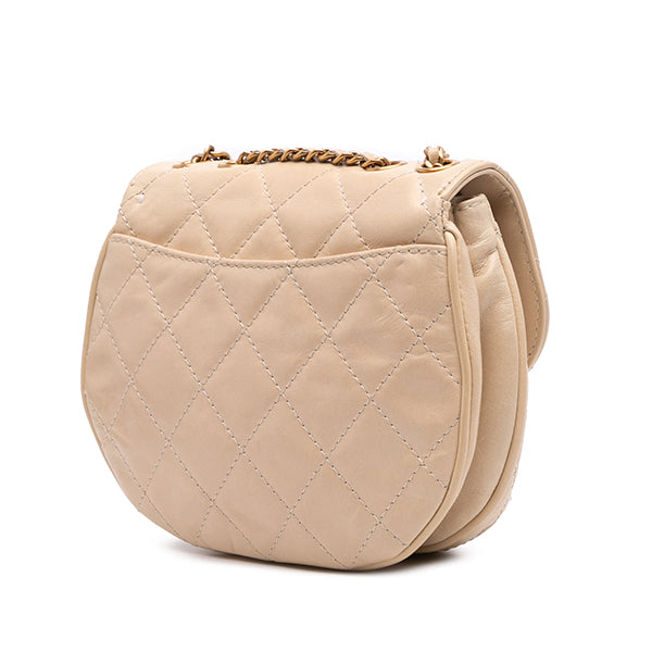 Small Aged Calfskin Bubble CC Flap