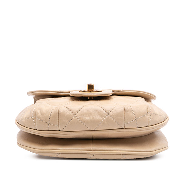 Small Aged Calfskin Bubble CC Flap