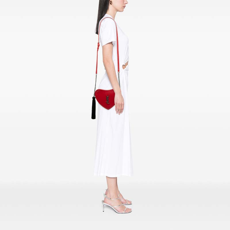 Calfskin Monogram Sac Coeur Tassel Crossbody
