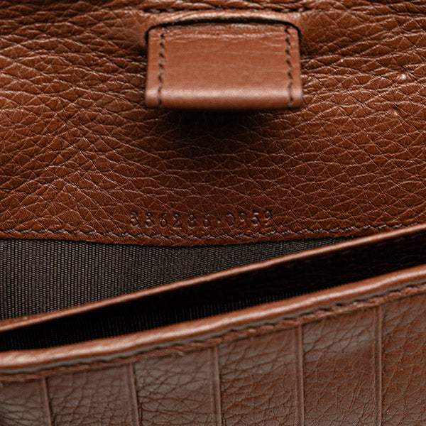 Pebbled Calfskin Soho Travel Document Case