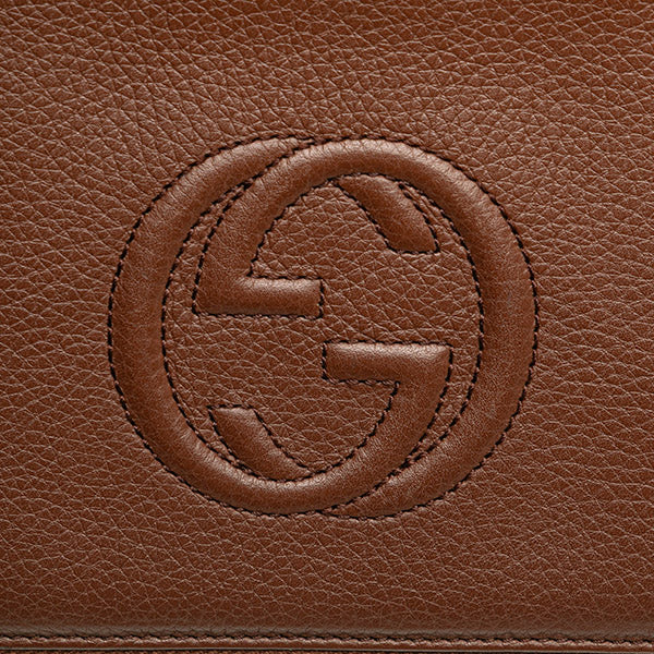 Pebbled Calfskin Soho Travel Document Case