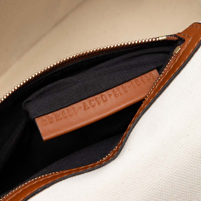 Zucca Embroidered Canvas Baguette Satchel