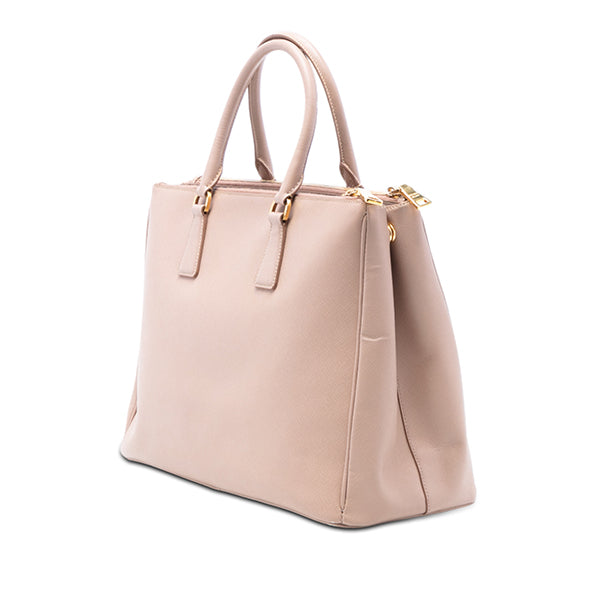 Large Saffiano Lux Galleria Double Zip Tote