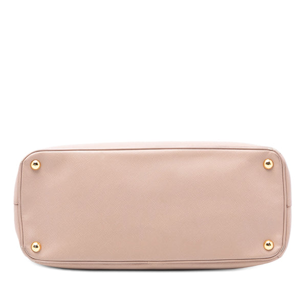 Large Saffiano Lux Galleria Double Zip Tote