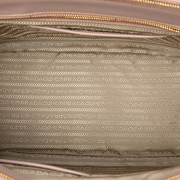 Large Saffiano Lux Galleria Double Zip Tote
