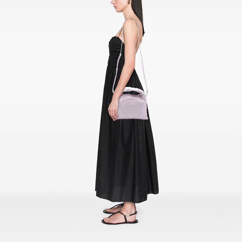 Mini Calfskin Intrecciato Hop Satchel