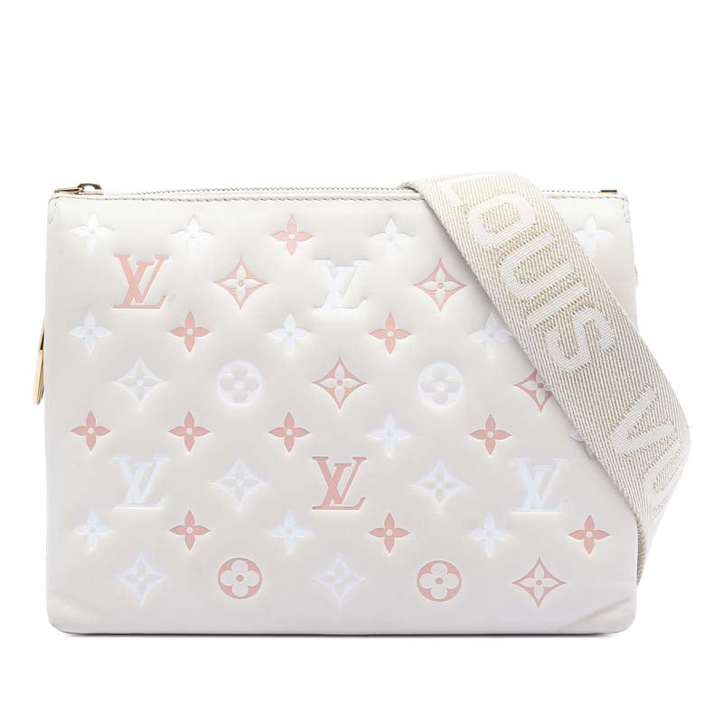 Tricolor Monogram Embossed Lambskin Coussin PM