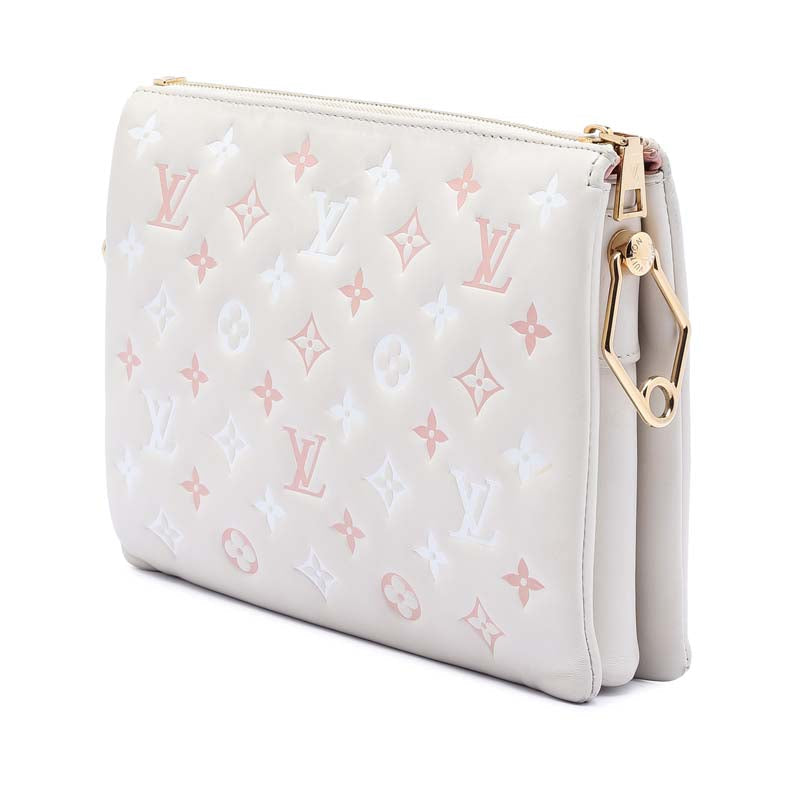 Tricolor Monogram Embossed Lambskin Coussin PM