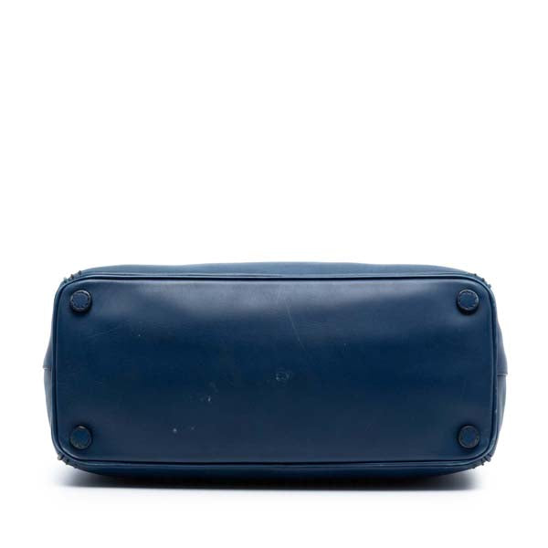 Medium City Calf Hand Stitched Galleria Double Zip Satchel