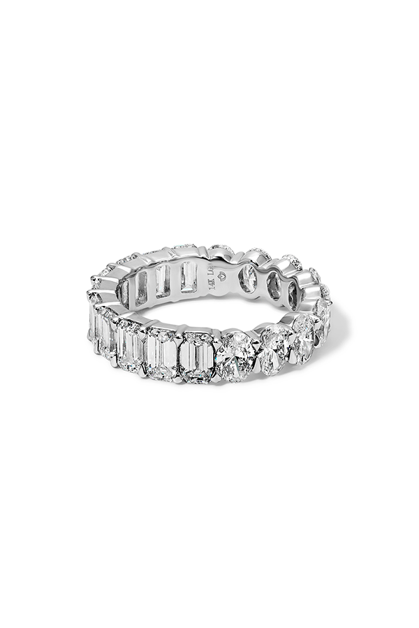 Oval and Emerald Eternity Ring (5.44 CTW)